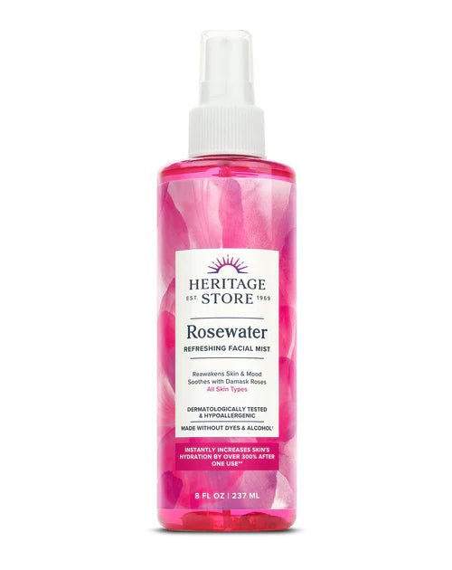 Heritage Store Rosewater - Refreshing Facial Mist - Seraphim Beauty