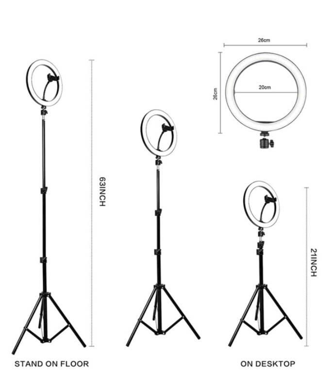 LED Ring Light 10" with Tripod Stand - Seraphim Beauty