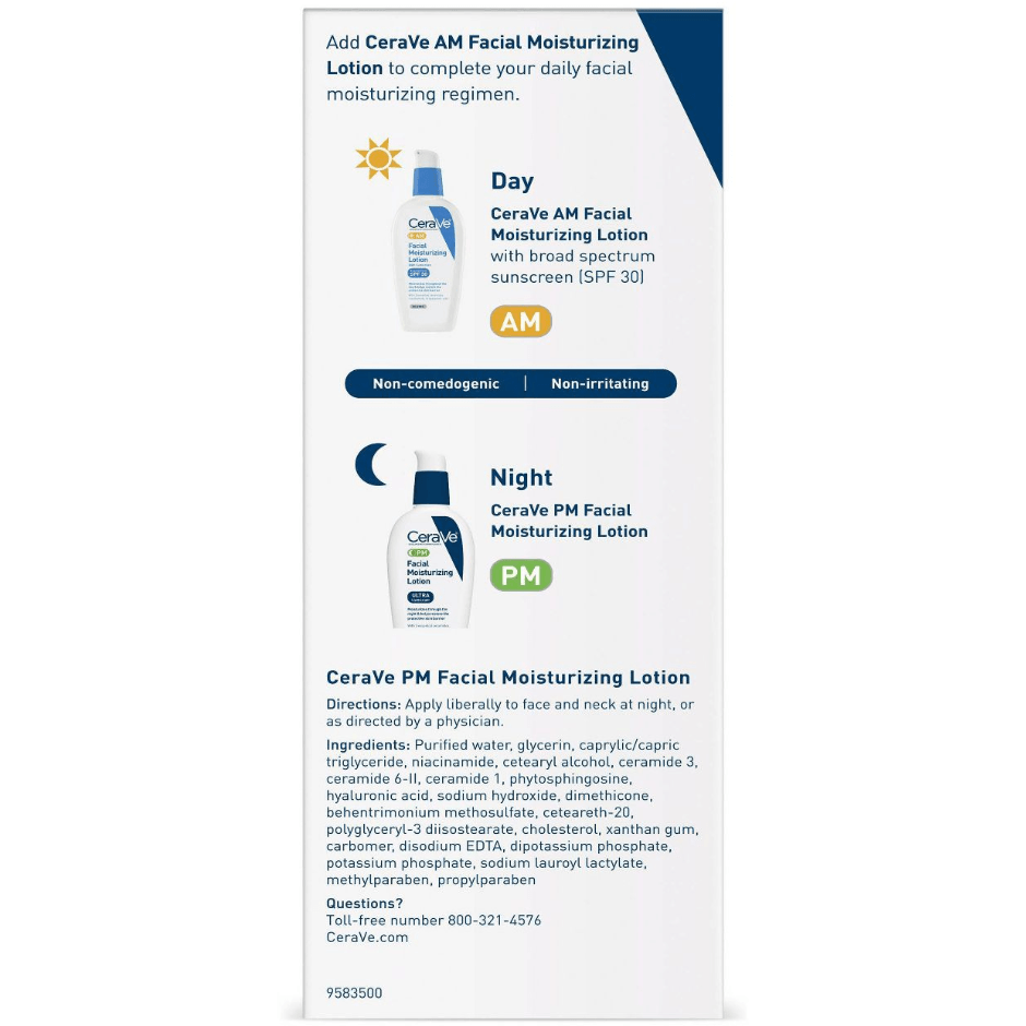 CeraVe PM Facial Moisturizing Lotion for Nighttime - Seraphim Beauty