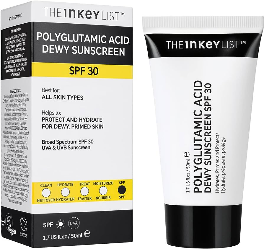 The Inkey List Polyglutamic Acid Dewy Sunscreen SPF 30 - Seraphim Beauty